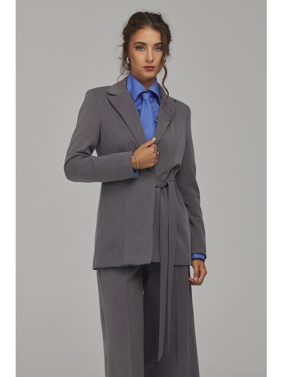 NIFE NIFE Marynarka Z104 Szary Regular Fit
