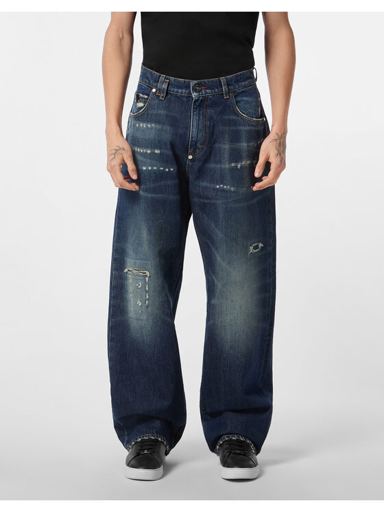 PHILIPP PLEIN PHILIPP PLEIN Jeansy 26875 Niebieski Loose Fit