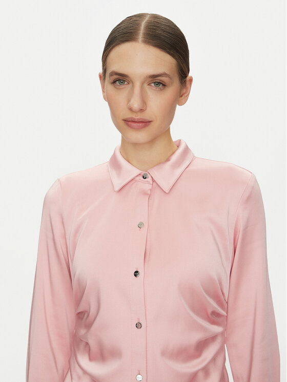DKNY DKNY Haljina košulja DD4KTE31 Ružičasta Regular Fit