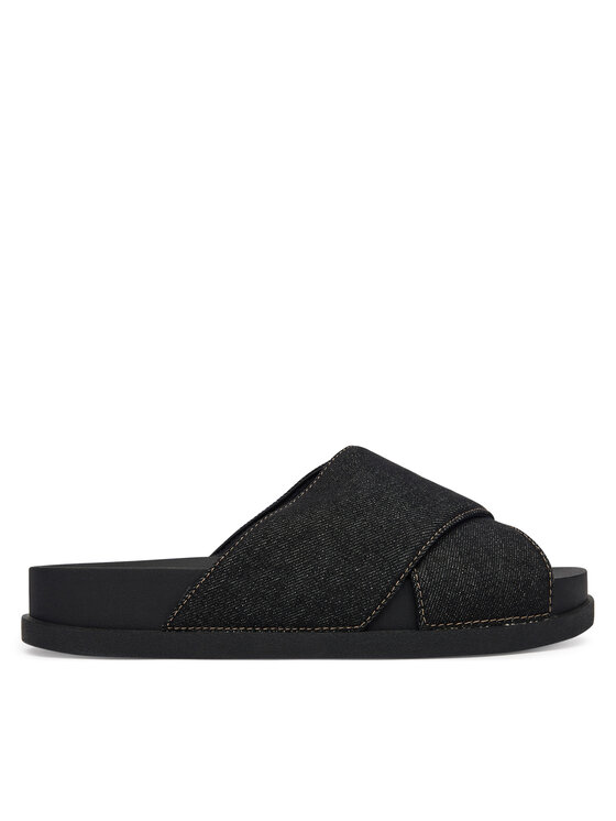 Tommy Jeans Tommy Jeans Чехли Tjw Comfort Slides Washed Denim EN0EN02898 Черен