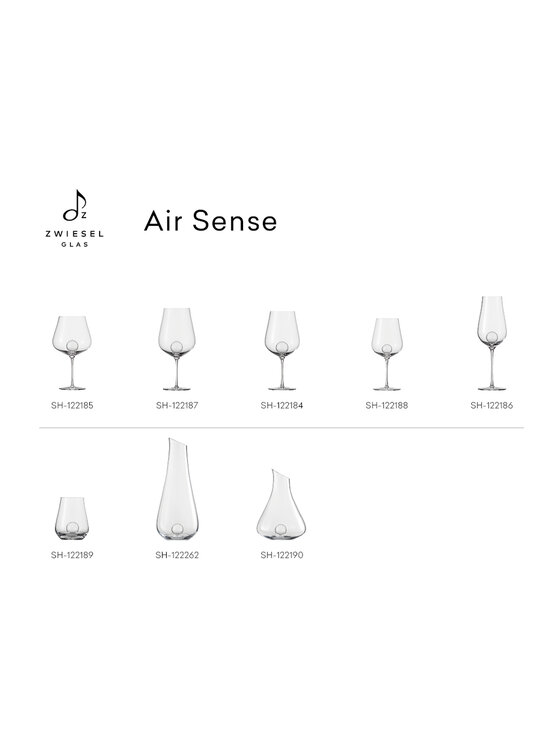 Zwiesel Glas Handmade Zwiesel Glas Handmade Komplet kieliszków do wina AIR SENSE Przezroczysty