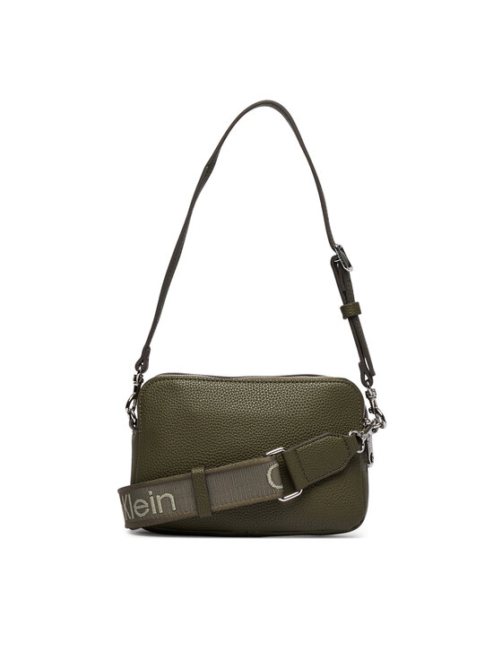 Calvin Klein Calvin Klein Torebka Webbing 2X Strap Camera Bag LV04F3656G Zielony ciemny