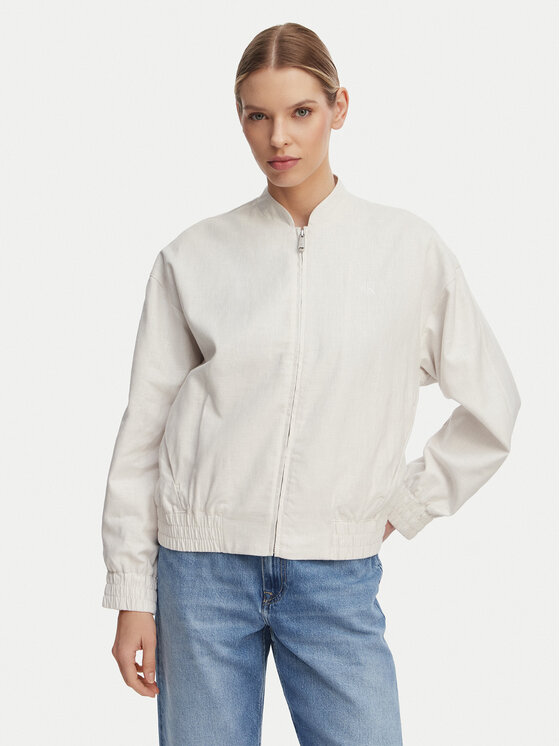 Calvin Klein Jeans Geacă bomber LV047F510G Bej deschis Regular Fit