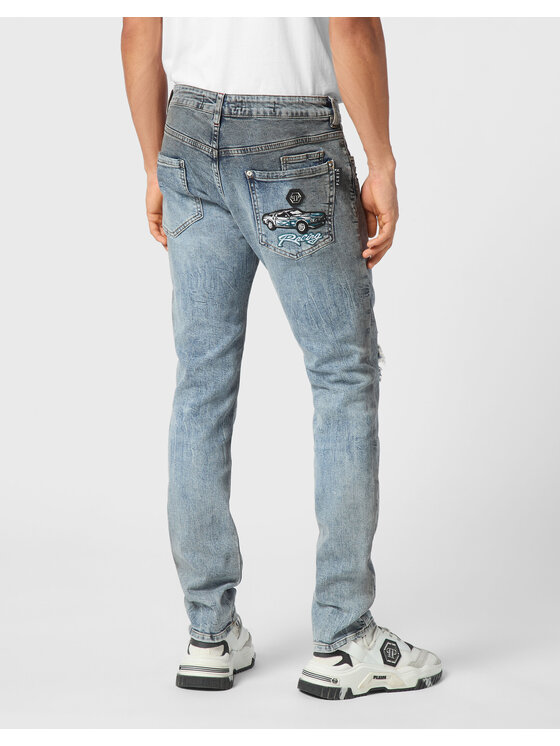 PHILIPP PLEIN PHILIPP PLEIN Jeansy 22163 Szary Straight Leg