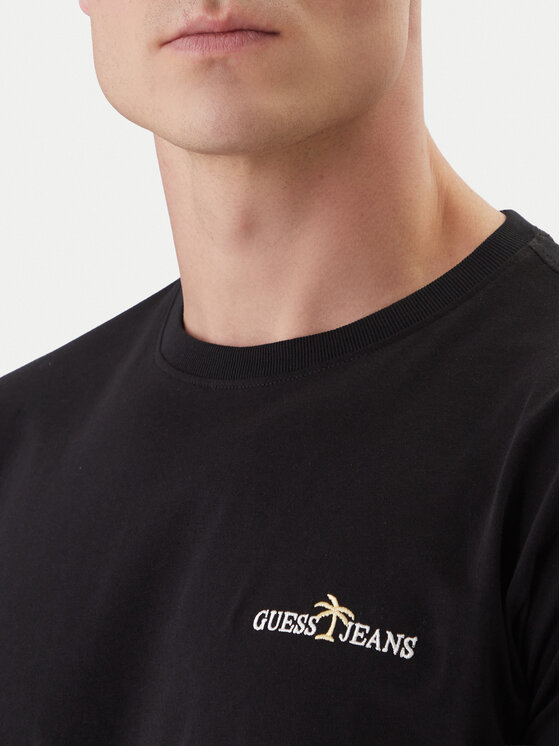 Guess Jeans Guess Jeans Majica M6GIB7 K8HM0 Črna Regular Fit