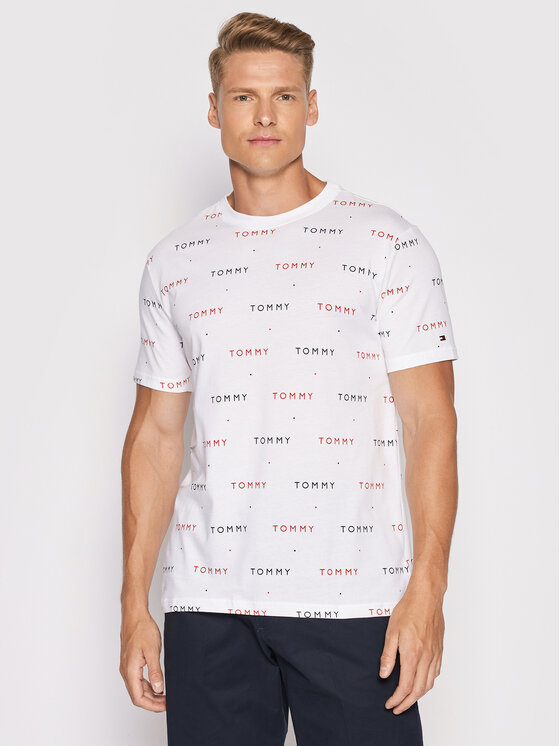 Tommy Hilfiger T-Shirt Cn Ss UM0UM02132 Biały Regular Fit