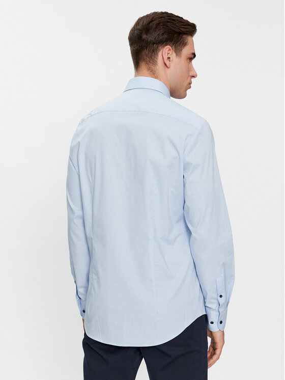 Tommy Hilfiger Tommy Hilfiger Marškiniai Cl Stretch Poplin Contrast Shirt MW0MW34259 Žydra Regular Fit