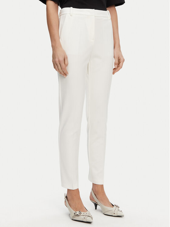 PINKO PINKO Hlače 100155 A1L4 Z05 Bijela Regular Fit