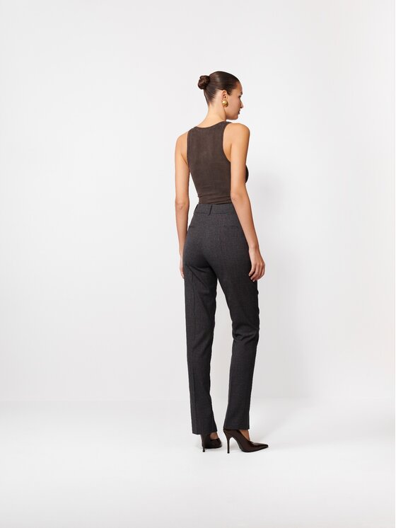 La Mania La Mania Spodnie garniturowe MORITZ Czarny Basic Fit