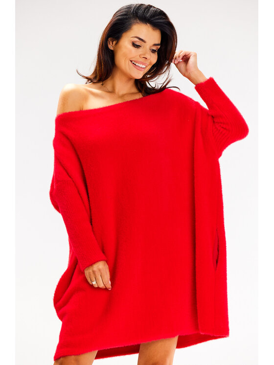 Awama Awama Maglione A618 Rosso Basic Fit