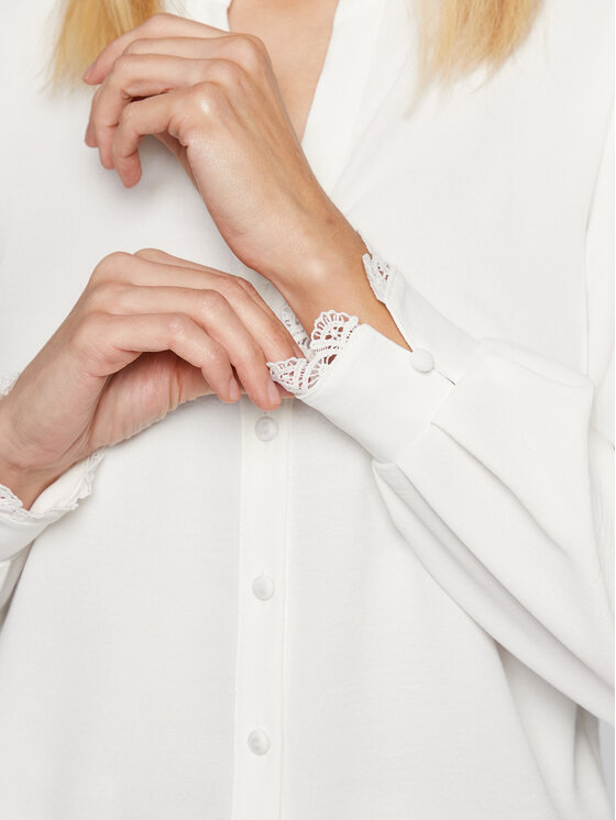 NAF NAF NAF NAF Camicia Hipopo THNC18 Bianco Regular Fit