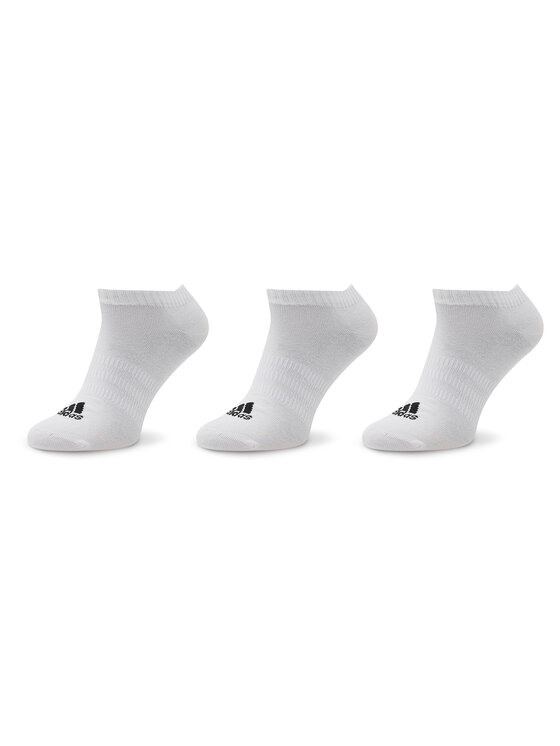 Set de 3 perechi de șosete joase unisex adidas Thin And Light HT3469 White/Black