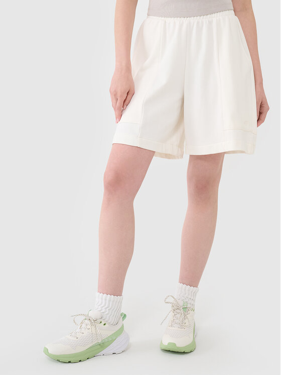 4F 4F Szorty sportowe SS MIDSHOP TEXTILE Biały Regular Fit