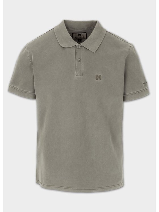 PITBULL PITBULL Polo Pique SMALL LOGO Zielony Regular Fit
