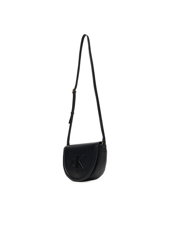 Calvin Klein Calvin Klein Torbica Bold Ck Saddle Crossbody LV04F3221G Crna