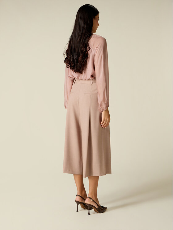 Oltre Oltre Spodnie materiałowe P04HR009414N013 Kremowy Baggy Fit