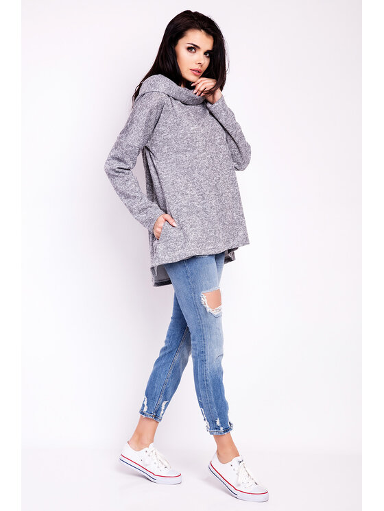 Infinite You Infinite You Bluza M119 Szary Basic Fit
