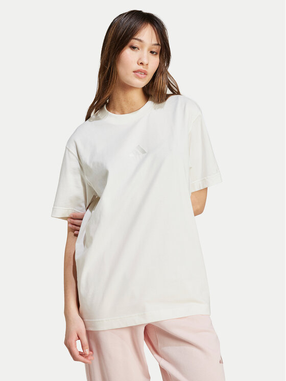 adidas adidas T-Shirt ALL SZN IY6784 Bílá Loose Fit