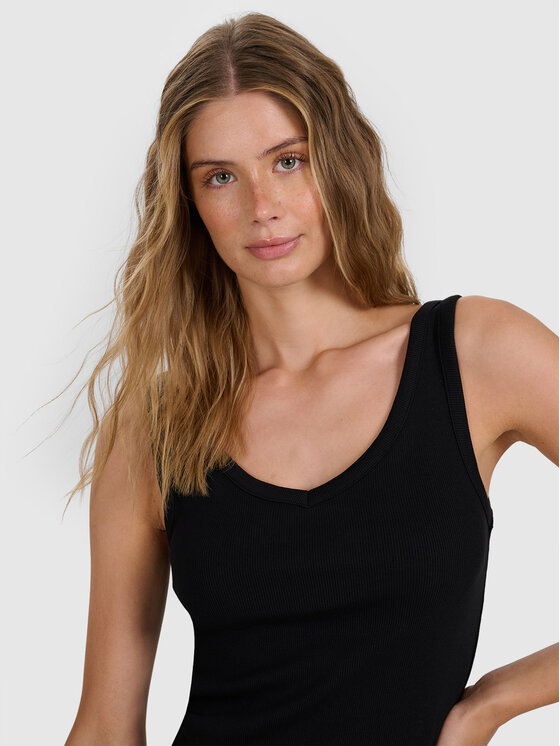 4F 4F Tank top PREMIUM CLUB Czarny Slim Fit