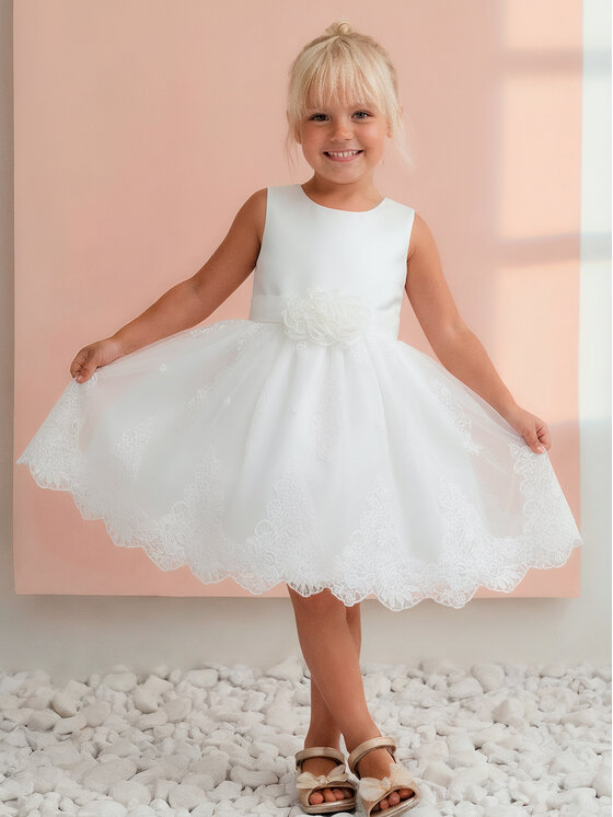 Abel & Lula Abel & Lula Elegantes Kleid 5027 Weiß Regular Fit