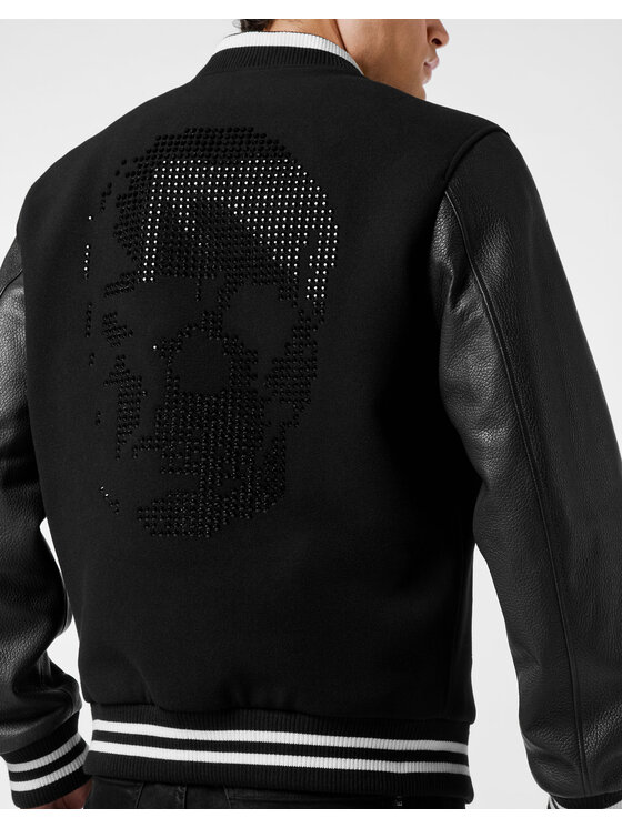PHILIPP PLEIN PHILIPP PLEIN Kurtka bomber 25607 Czarny Regular Fit