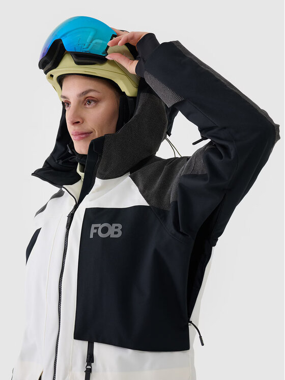 4F 4F Kurtka snowboardowa 4FWAW24TTJAF587-11S Biały Regular Fit