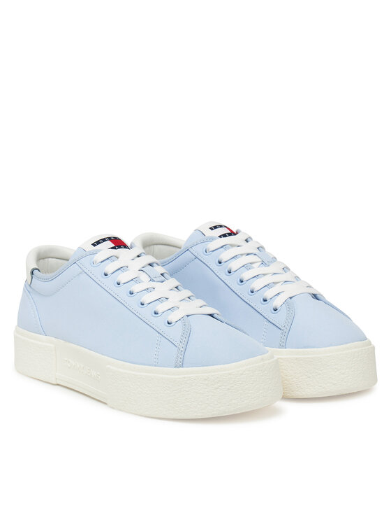 Tommy Jeans Tommy Jeans Sneakersy Tjw Flatform Canvas Sneaker EN0EN02792 Niebieski