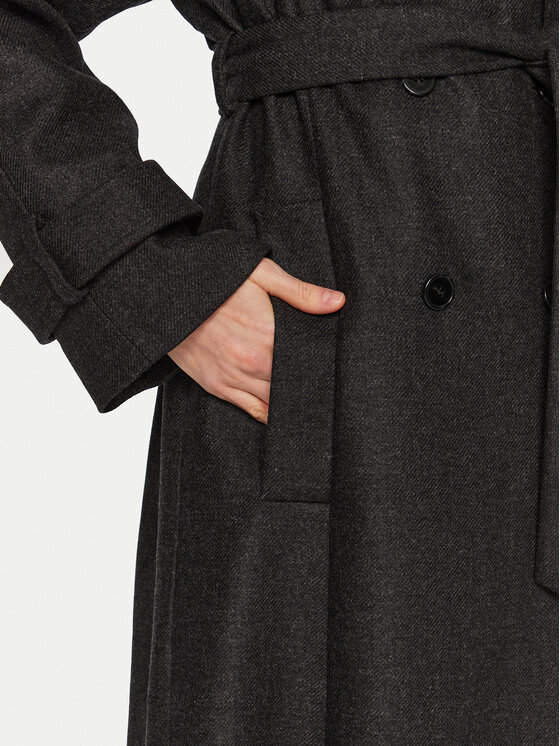 IVY OAK IVY OAK Cappotto di lana Caroline Ann IO111147 Grigio Relaxed Fit