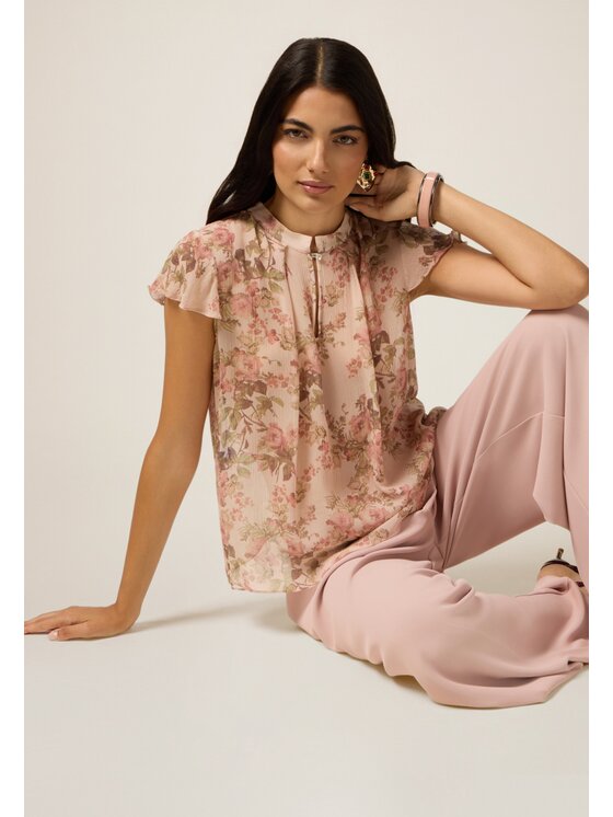 Oltre Oltre Blusa 2020J000785N0R6 Rosa Regular Fit