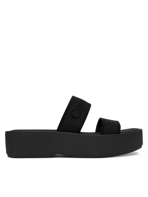 Calvin Klein Calvin Klein Klapki Flatform Sndl Webbing HW0HW02878 Czarny