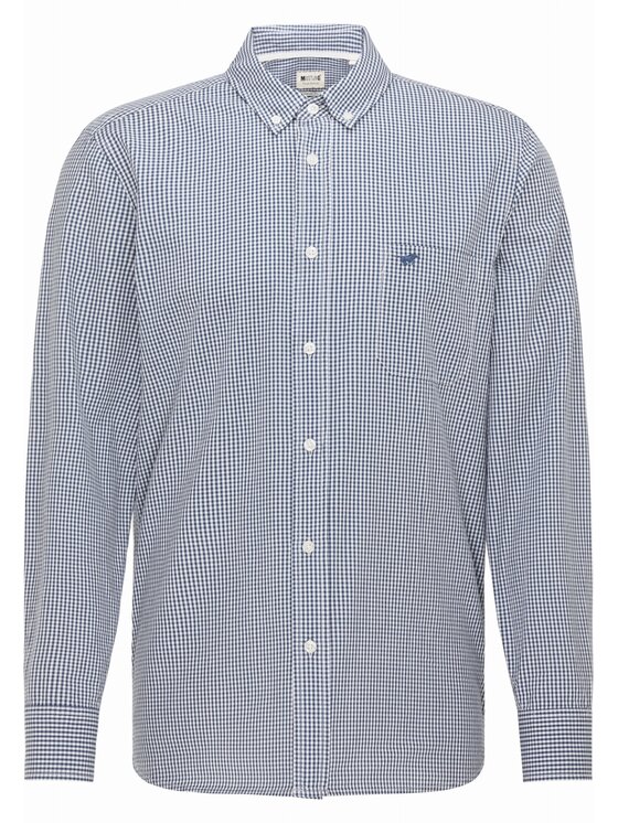 Mustang Mustang Camicia CLEMENS GINGHAM CHK Bianco Regular Fit