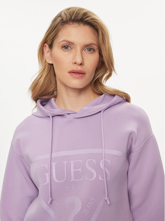 Guess Guess Mikina New Alisa V2YQ08 K7UW2 Fialová Regular Fit