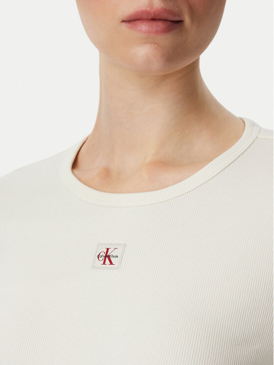 Calvin Klein Jeans Calvin Klein Jeans Bluzka LV047H259G Kremowy Regular Fit