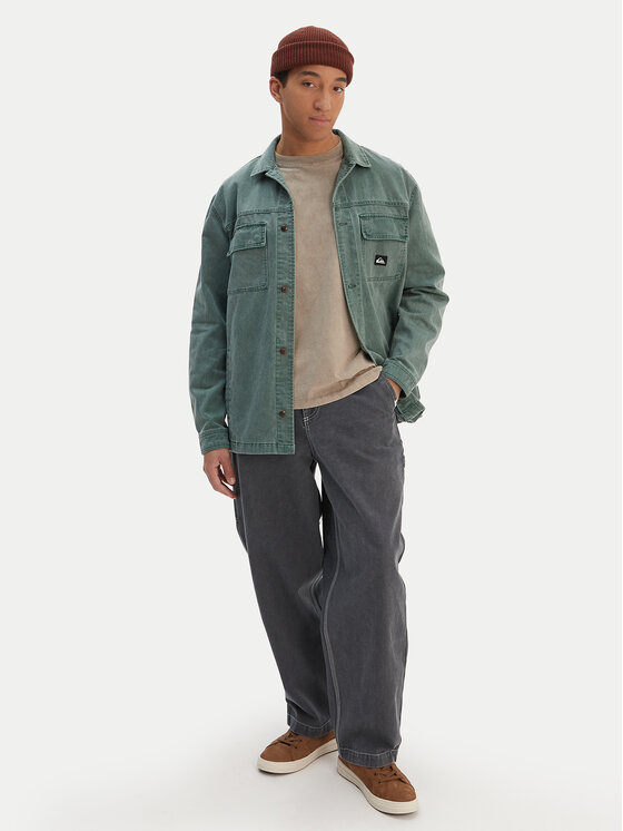 Quiksilver Quiksilver Jeansy Mercury Straight Out EQYNP03325 Szary Wide Leg