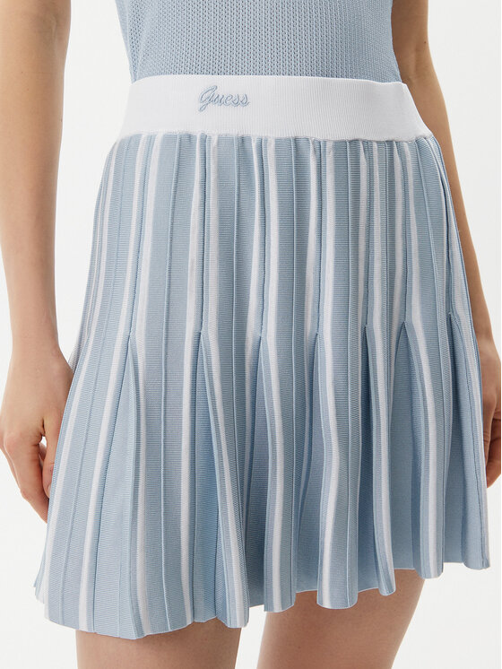 Guess Guess Plisēti svārki V5GD00 Z3D60 Gaiši zils Regular Fit