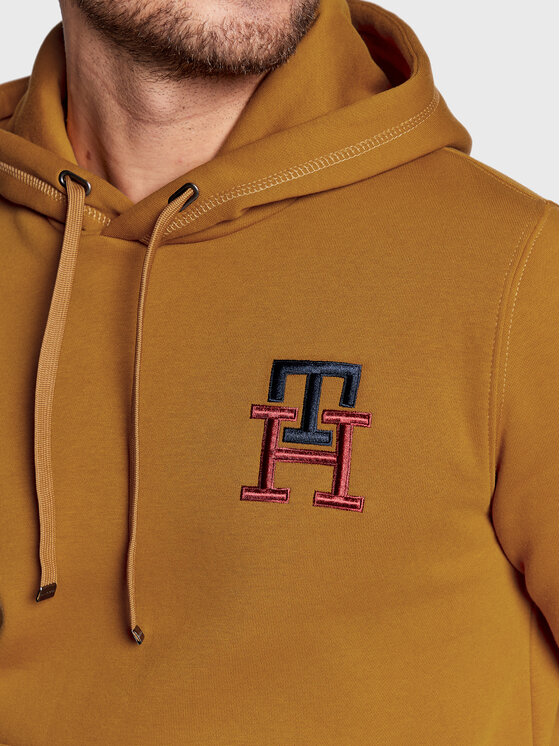 Felpa Essential Monogram MW0MW28677 Giallo Regular...