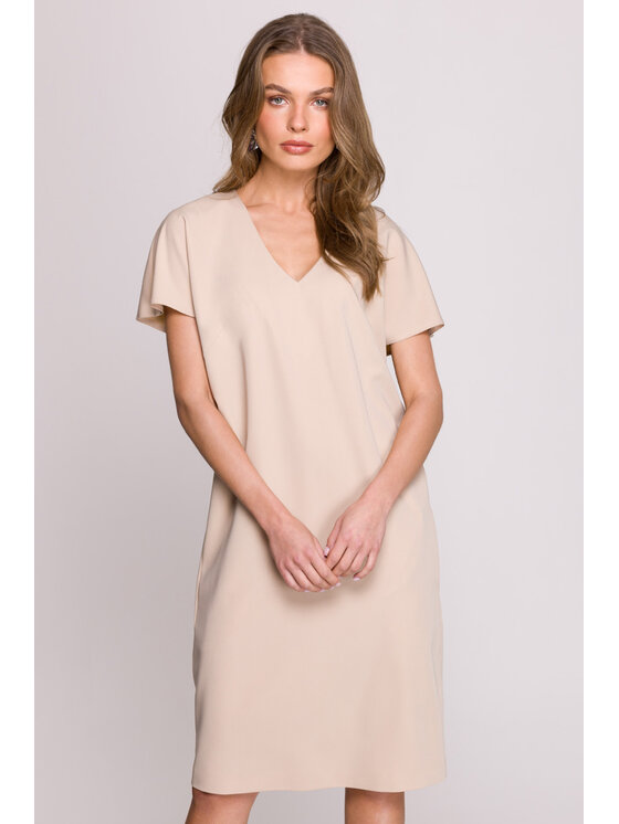 Stylove Stylove Letní šaty S392 Béžová Premium Fit