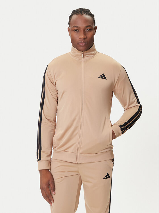 adidas adidas Treniņtērps Basic 3-Stripes JX5501 Bēšs Regular Fit