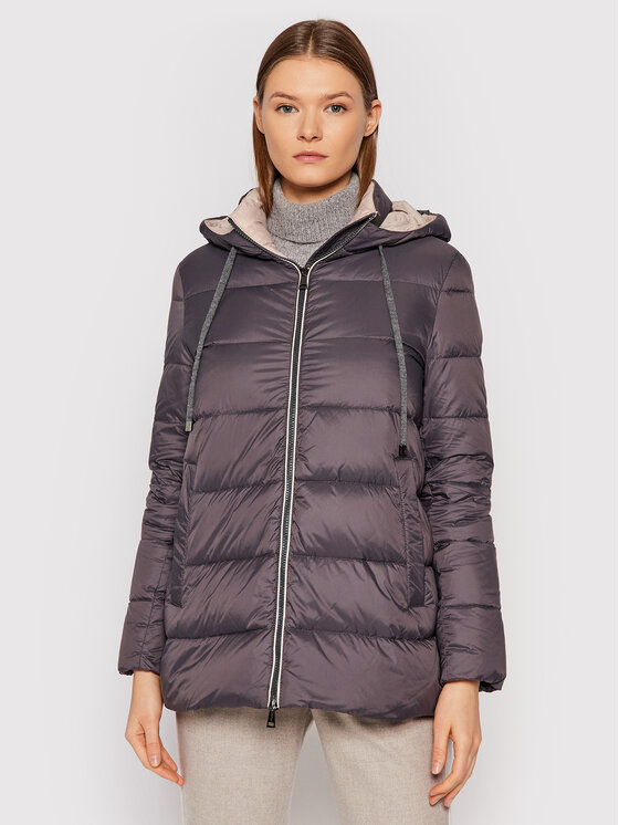 Cappellini Cappellini Vatovaná bunda M24398 6098C Šedá Regular Fit