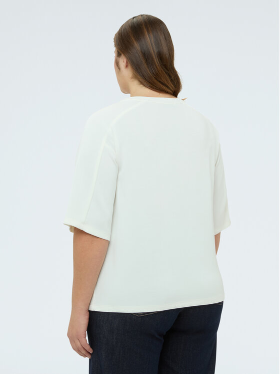 Fiorella Rubino Fiorella Rubino Bluza G899L009281N011 Biały Boxy Fit