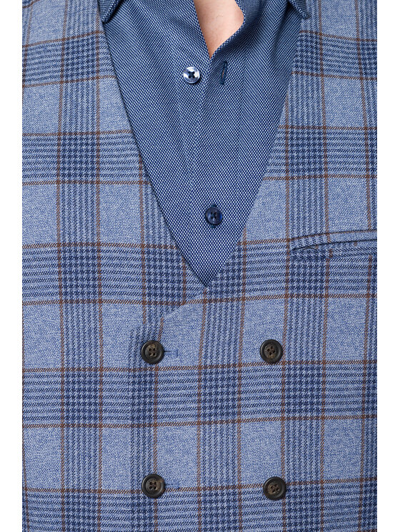 Lancerto Lancerto Kamizelka Lambley KA131223000012 Niebieski Slim Fit