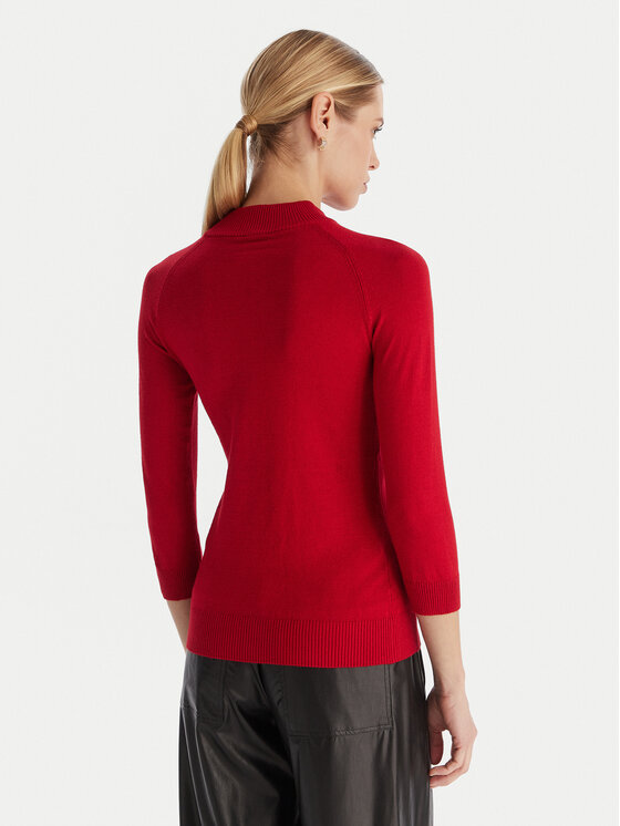 ACCESS FASHION ACCESS FASHION Golf 54-8072 Czerwony Slim Fit