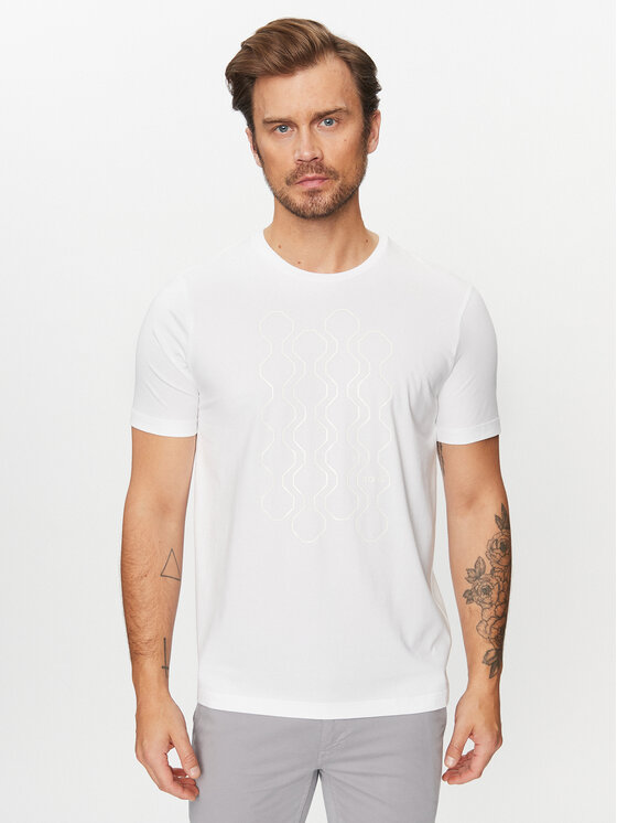 Boss T-krekls Tee 5 50507029 Balts Regular Fit