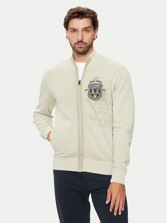 Aeronautica Militare Aeronautica Militare Majica dugih rukava 242FE1926F560 Bež Regular Fit