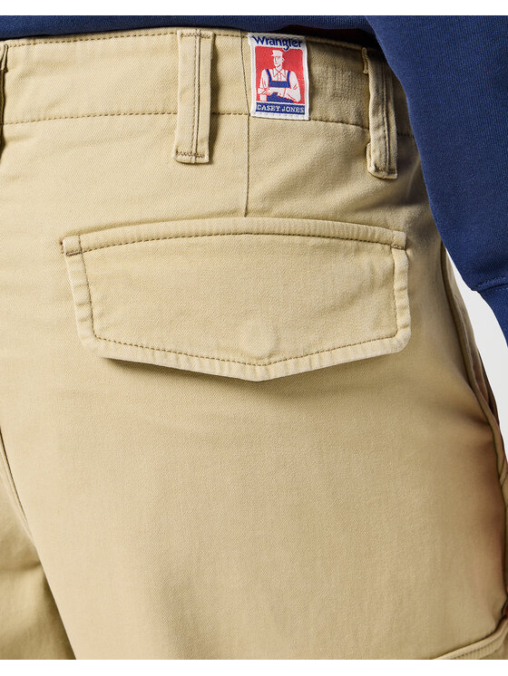 Wrangler Wrangler Spodnie materiałowe CASEY JONES CARGO Beżowy Regular Fit