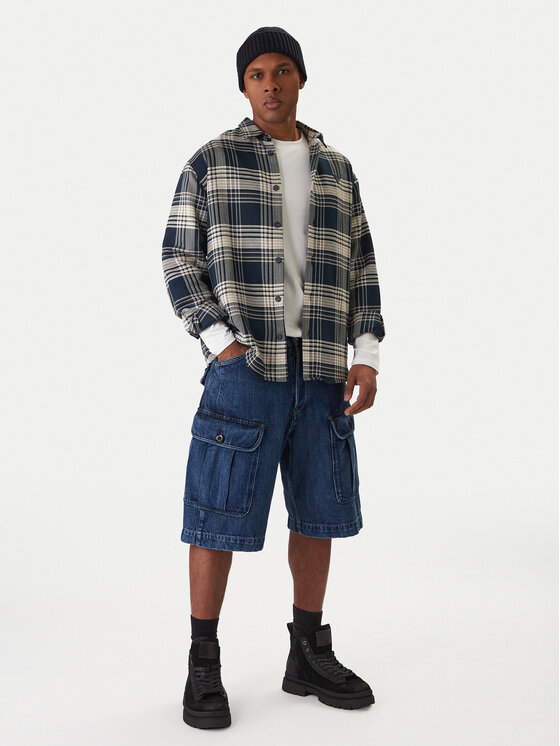 G-Star Raw G-Star Raw Džínové šortky Bend 3D Cargo D26528-D788 Tmavomodrá Relaxed Fit