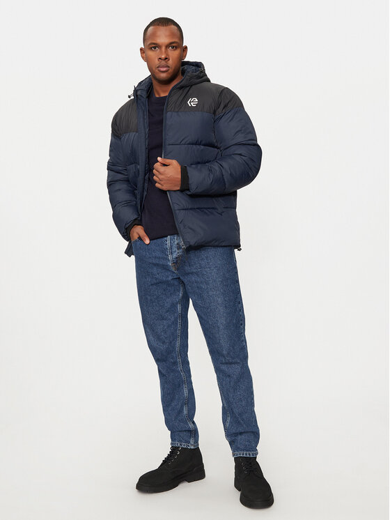 INDICODE INDICODE Vatovaná bunda Alanin 15-802 Tmavomodrá Regular Fit