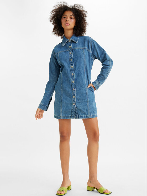 Levi's® Levi's® Džinsinė suknelė Shay A45850001 Mėlyna Loose Fit