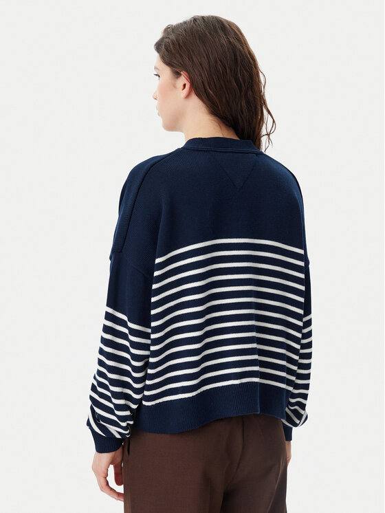 Tommy Jeans Tommy Jeans Strickjacke DW0DW20257 Dunkelblau Relaxed Fit