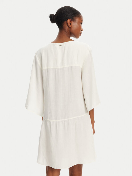 Banana Moon Banana Moon Poletna obleka Agathe Holidays LHN10 Bela Loose Fit